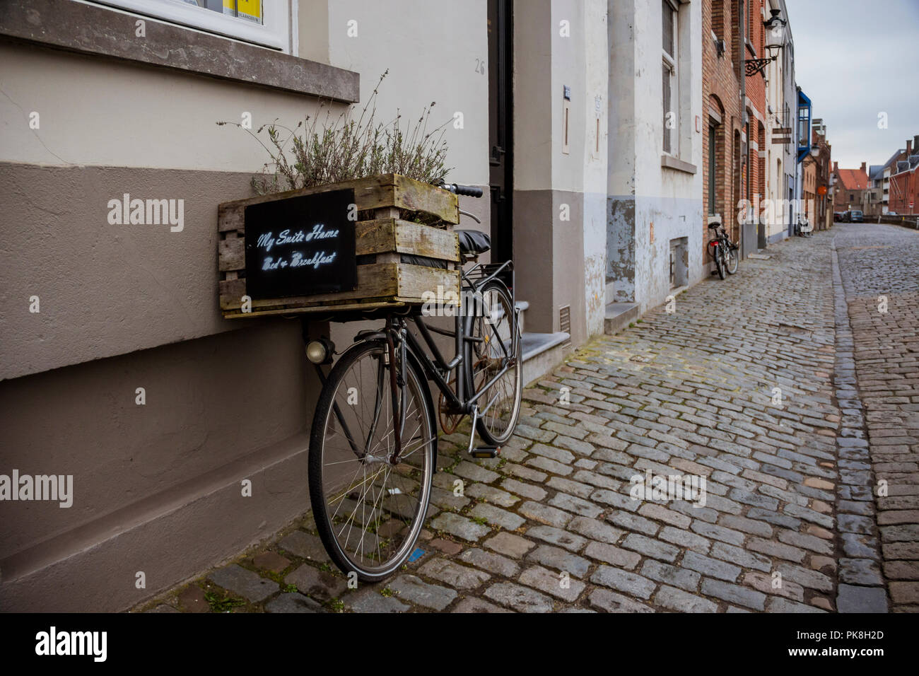 Bicicletta a Bruges, Belgio Foto Stock