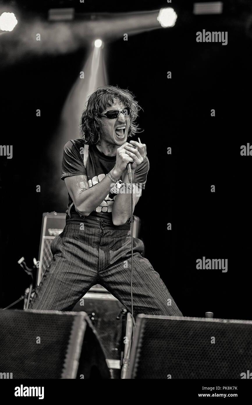 Il grasso bianco sulla famiglia stadio alla fine della strada festival 2018 Foto Stock