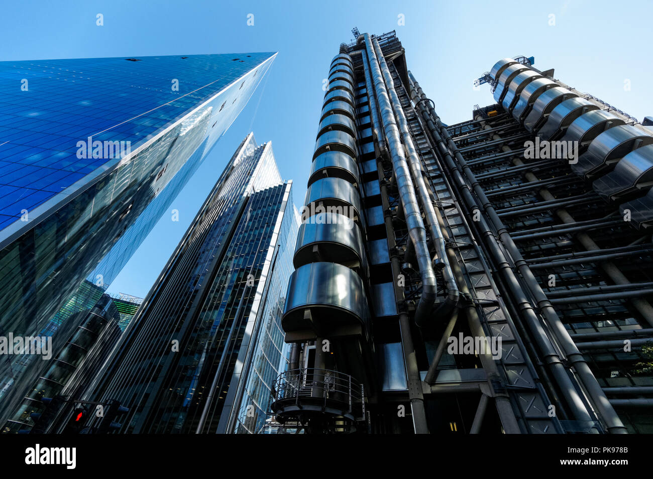 Lloyd's edificio, l'edificio Willis e Il grattacielo di bisturi, commerciali grattacieli in London, England Regno Unito Foto Stock