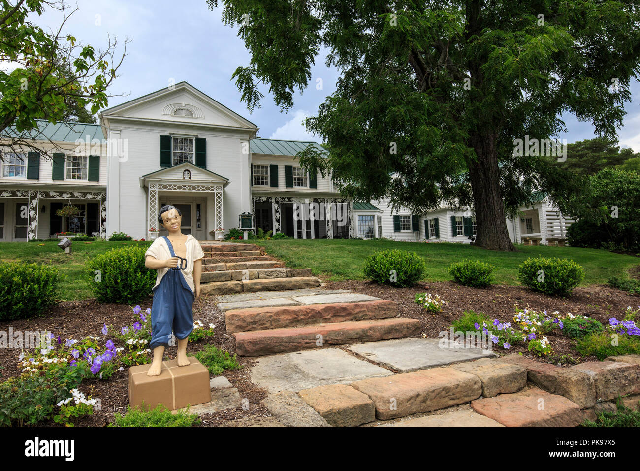 La grande casa a Malabar Farm parco dello stato in Ohio. Foto Stock