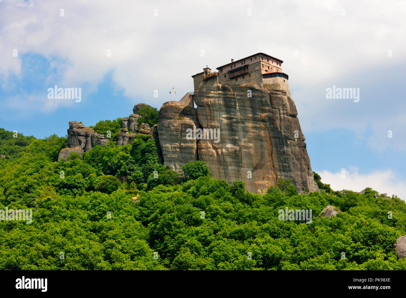 Monastero di Roussanou, Meteora, Grecia (Patrimonio Mondiale dell'UNESCO) Foto Stock