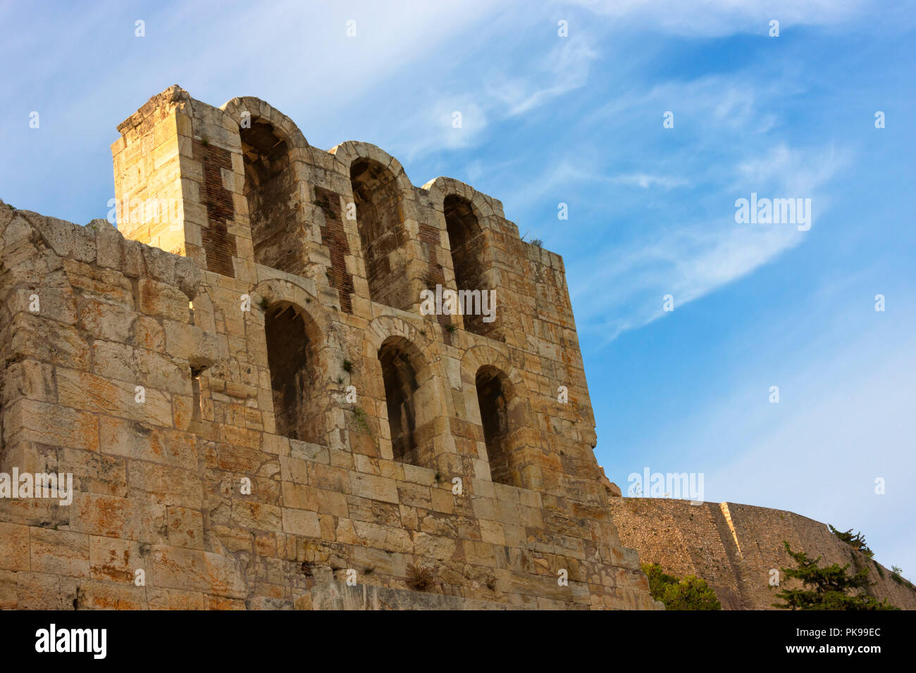 Odeon di Erode Attico, l'Acropoli di Atene, Grecia Foto Stock