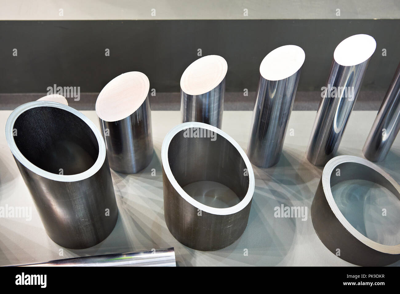 Aste in metallo per l'industria metallurgica Foto Stock