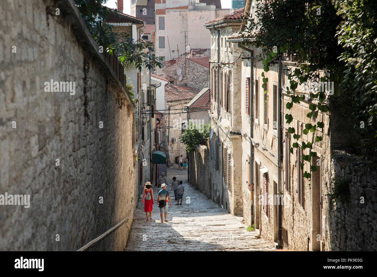Pula, città costiera in Croazia situato sulla penisola istriana sulla northern costa adriatica croata, Europa Foto Stock