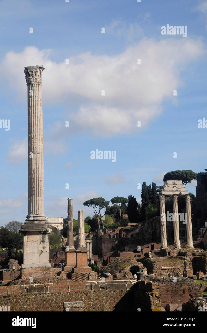 Italia Lazio Roma, Foro Romano, Foro Romano, Colonna di Phocas. Foto Stock