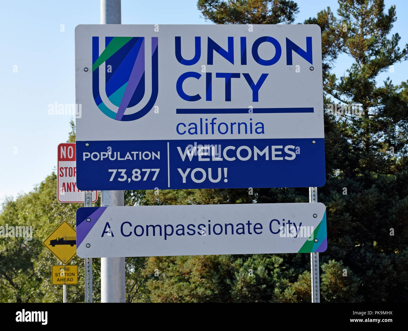 Union City, California, segno Foto Stock