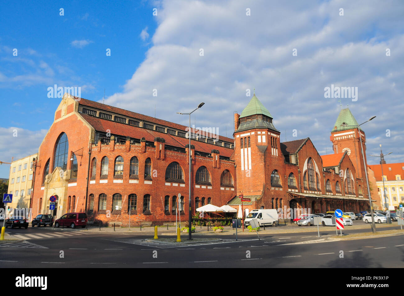 Polonia Wroclaw, Agosto 2018 città vecchia, Market Hall, 'Hala Targowa' Foto Stock