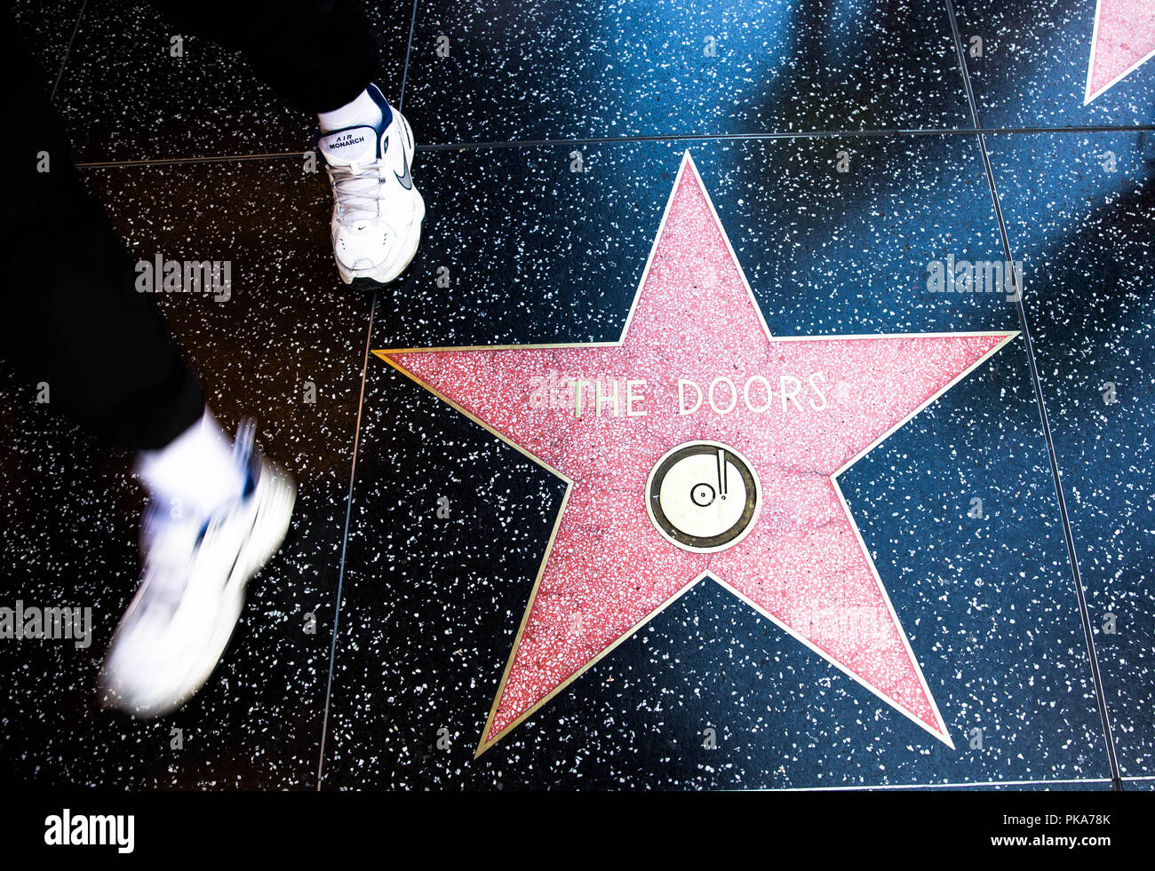 Los Angeles, CA / STATI UNITI D'America - 26 Luglio 2018: Le porte Star a Hollywood Walk of fame sulla Hollywood Boulevard Foto Stock