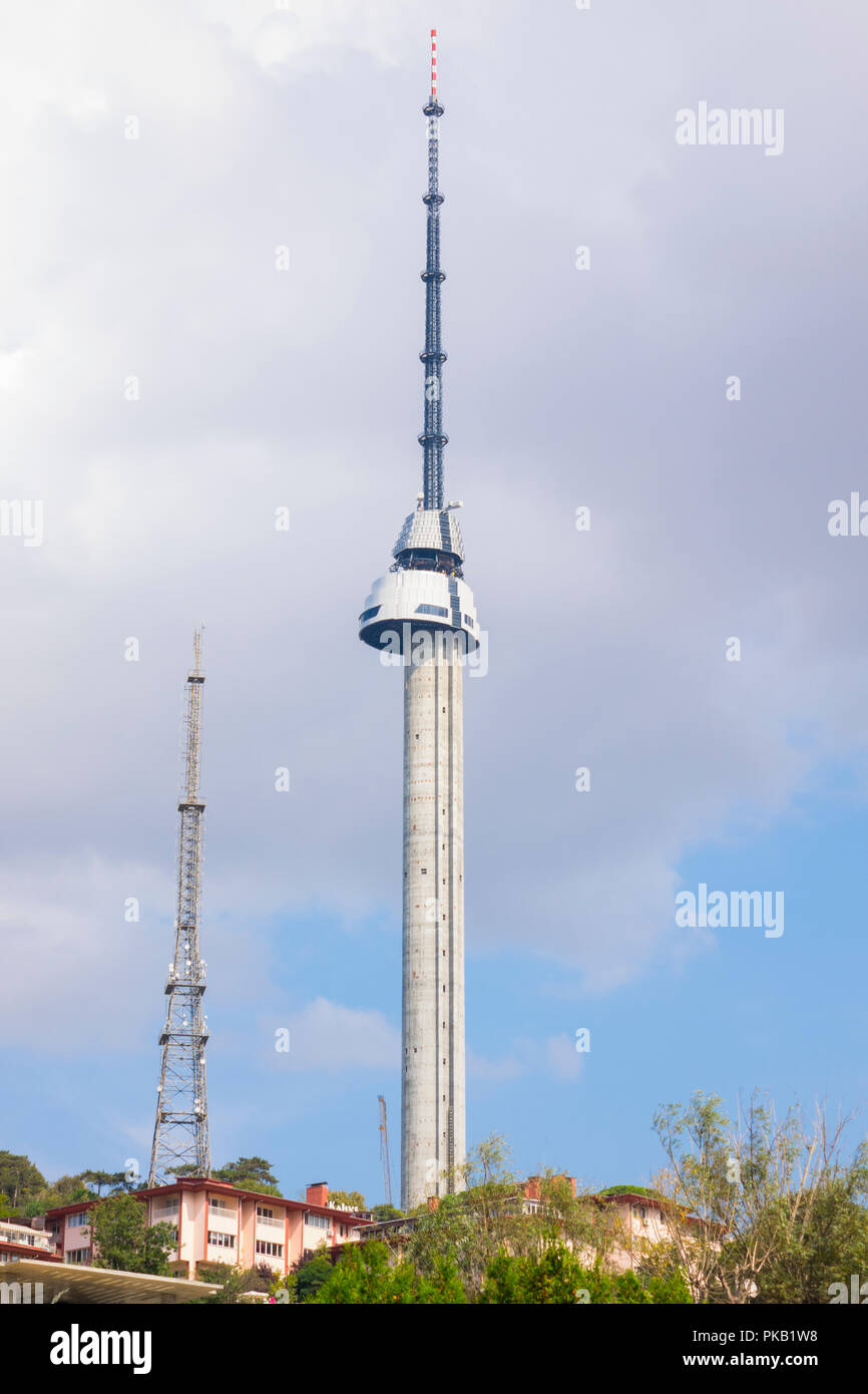 Nuova radio e TV Tower a Istanbul Camlica Hill è in costruzione Foto Stock