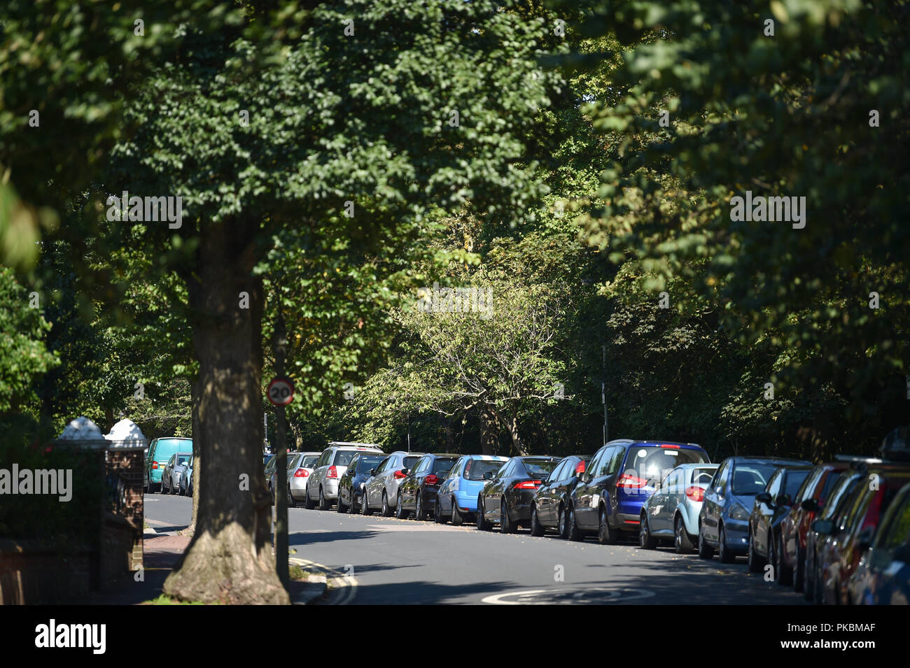 Sulla strada per pagare il parcheggio auto da Queens Park nel centro città di Brighton Foto Stock