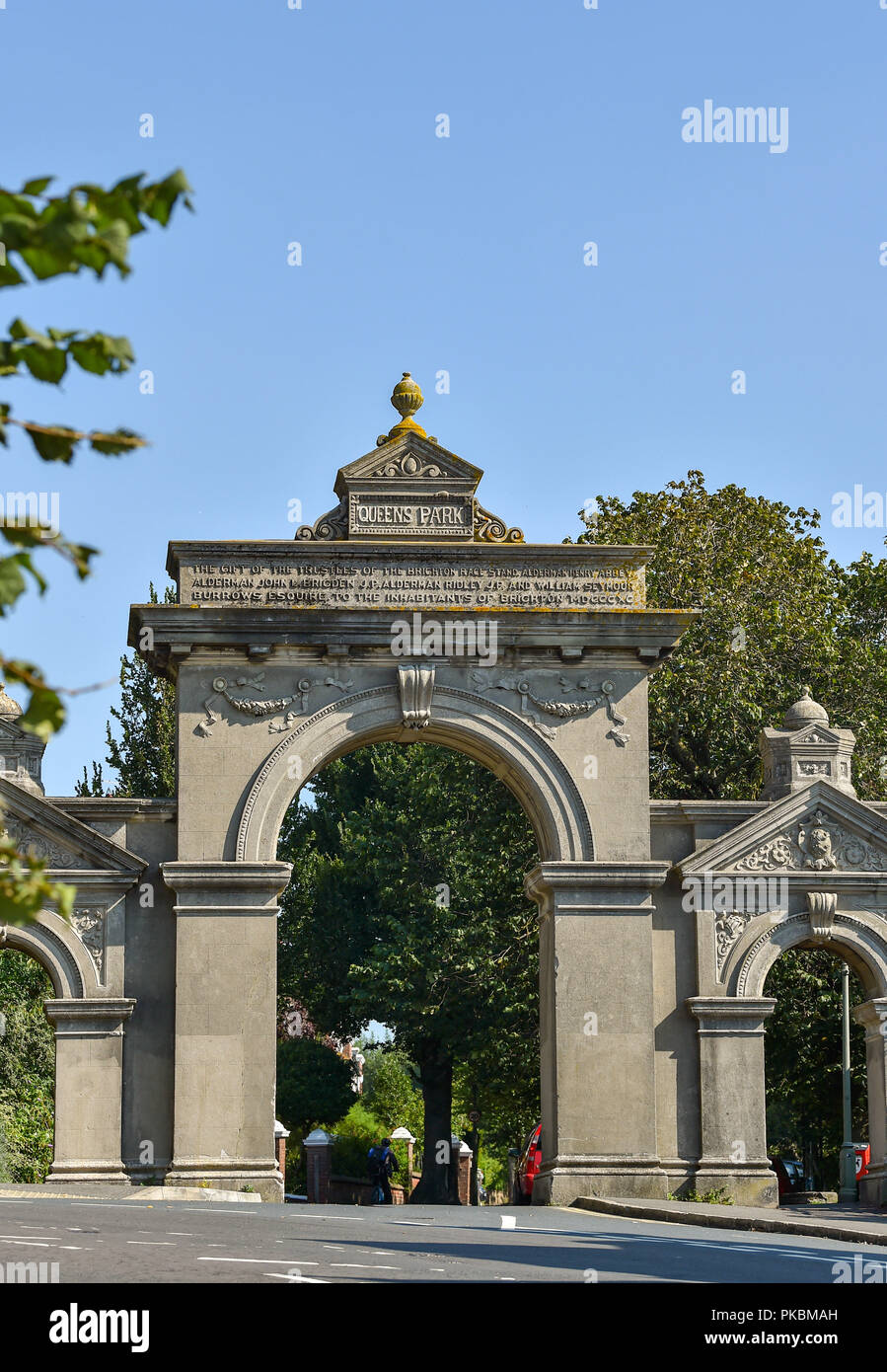Queens Park Brighton Regno Unito - Ingresso al Queens Park Foto Stock