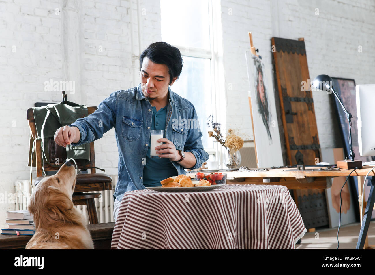 Artisti della prima colazione Foto Stock