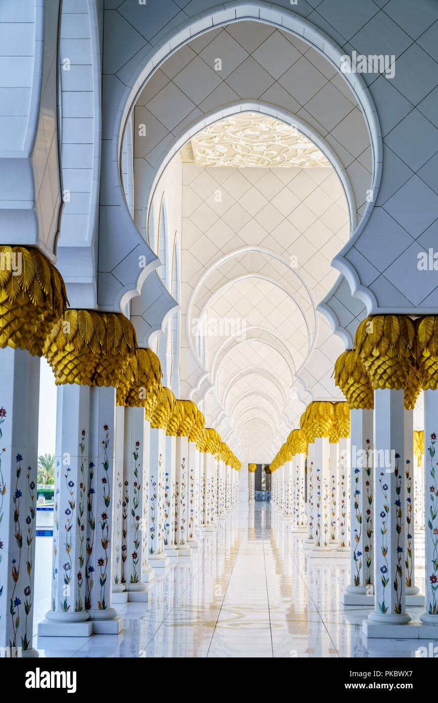 Sheikh Zayed Grande moschea Foto Stock