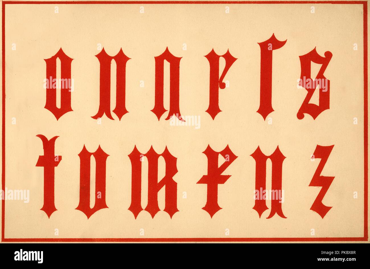 Alfabeto, arcaica in lettere minuscole. Artista: sconosciuto Foto stock -  Alamy