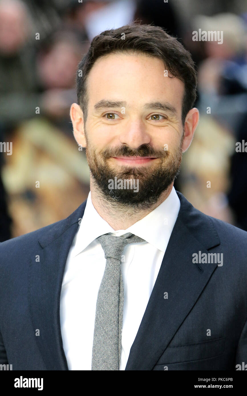 Londra, Regno Unito. Xii Sep 2018. Charlie Cox, re di ladri - Premiere Mondiale, Leicester Square, Londra, UK, 12 settembre 2018, Foto di Richard Goldschmidt Credito: ricca di oro/Alamy Live News Foto Stock