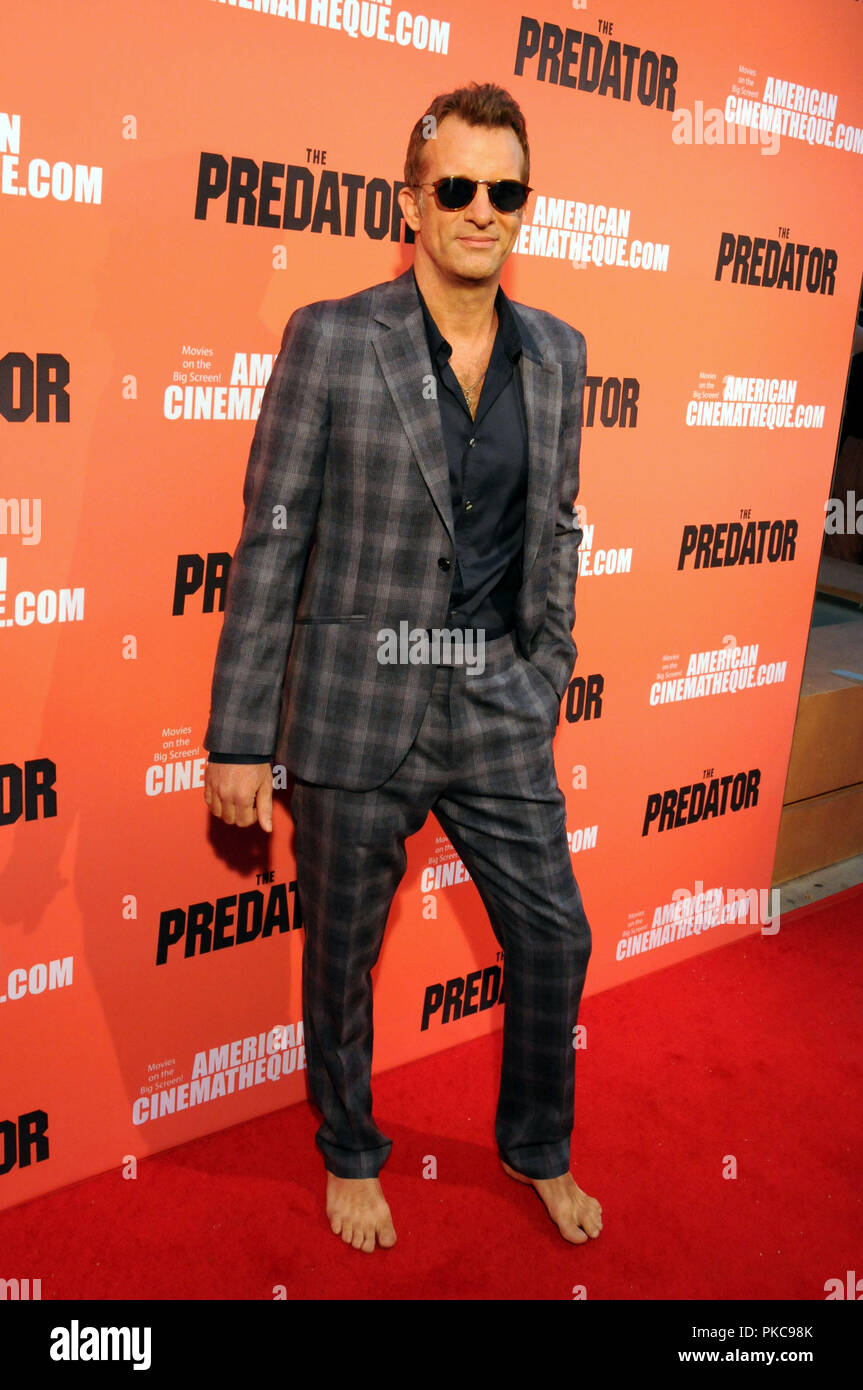 Hollywood, California, USA. Xii Sett 2018. Attore Thomas Jane assiste XX Century Fox "Predator" speciale evento di Screening il 12 settembre 2018 presso il teatro egiziano in Hollywood, la California. Foto di Barry re/Alamy Live News Foto Stock