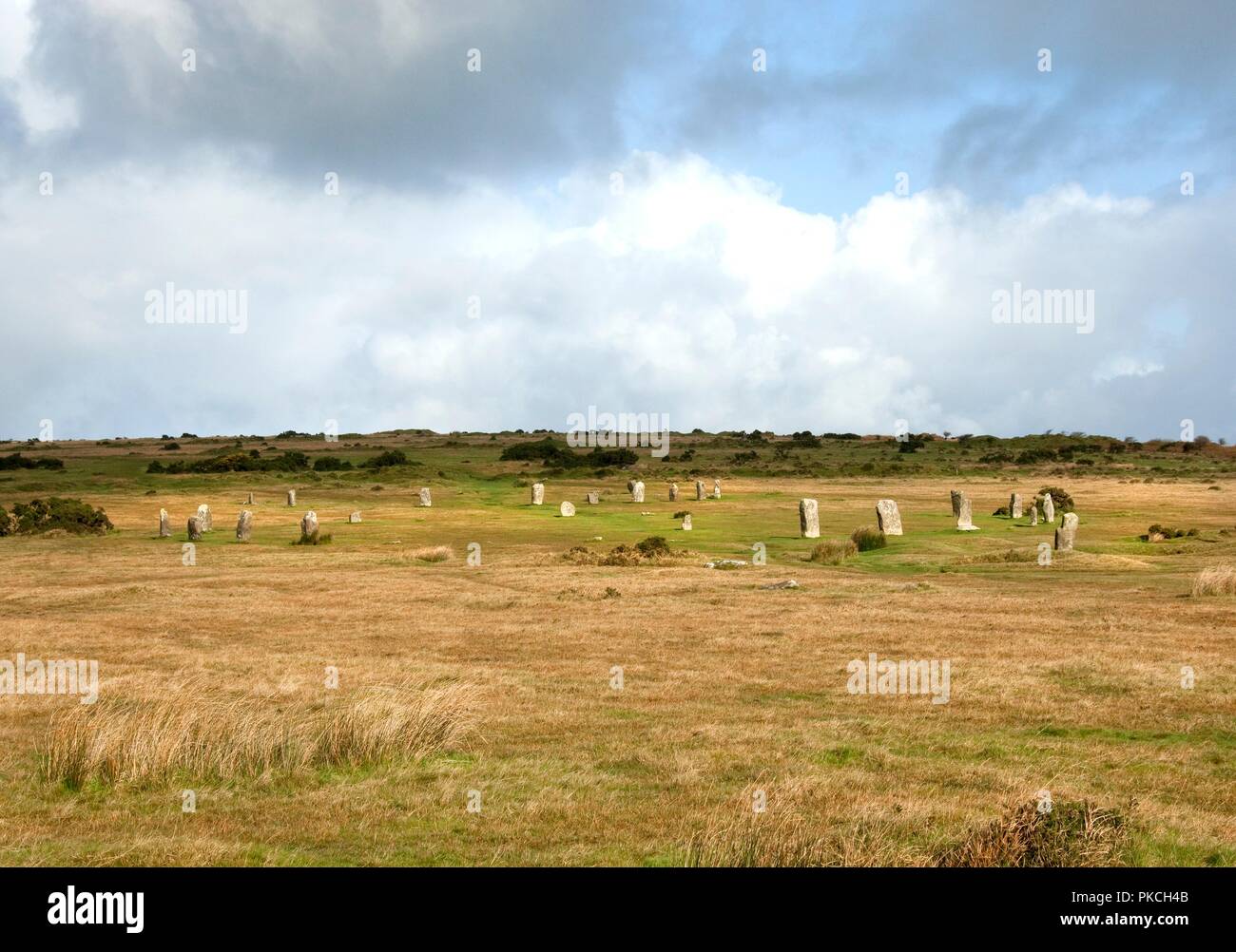 Il Hurlers circoli di pietra, tirapiedi, Cornwall, 2006. Artista: Storico Inghilterra fotografo personale. Foto Stock