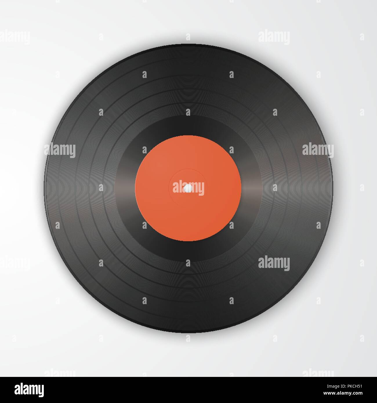 Grammofono LP in vinile modello di record isolati su sfondo bianco. Vettore Illustrazione Vettoriale