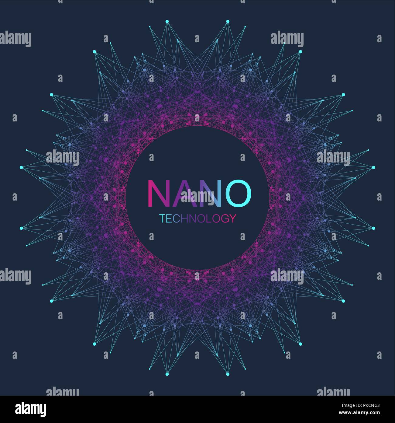 Grande per la visualizzazione di dati. Intelligenza artificiale e macchina il concetto di apprendimento. Grafica di sfondo astratto di comunicazione. In prospettiva la visualizzazione sullo sfondo. Illustrazione Vettoriale. Illustrazione Vettoriale