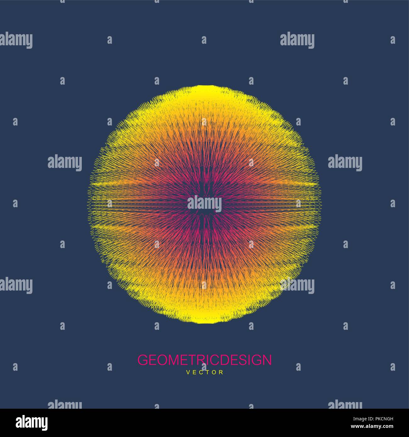 Grande per la visualizzazione di dati. Intelligenza artificiale e macchina il concetto di apprendimento. Grafica di sfondo astratto di comunicazione. In prospettiva la visualizzazione sullo sfondo. Illustrazione Vettoriale. Illustrazione Vettoriale