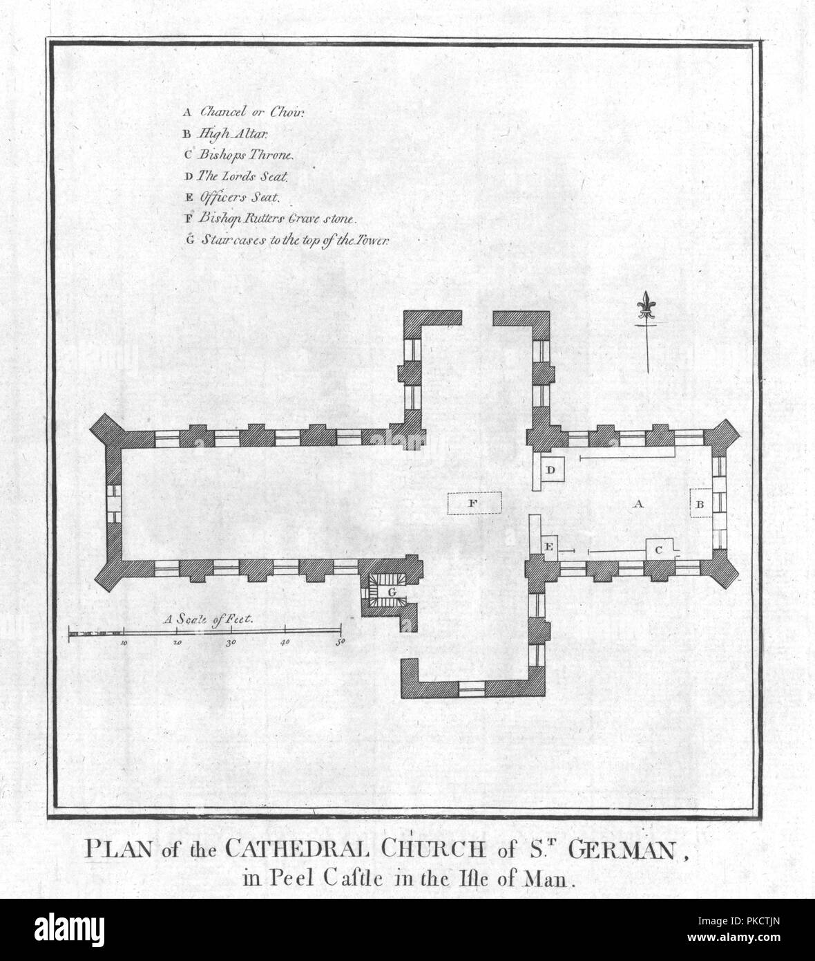 " Il piano della chiesa cattedrale di San German", fine XVIII secolo. Artista: sconosciuto. Foto Stock
