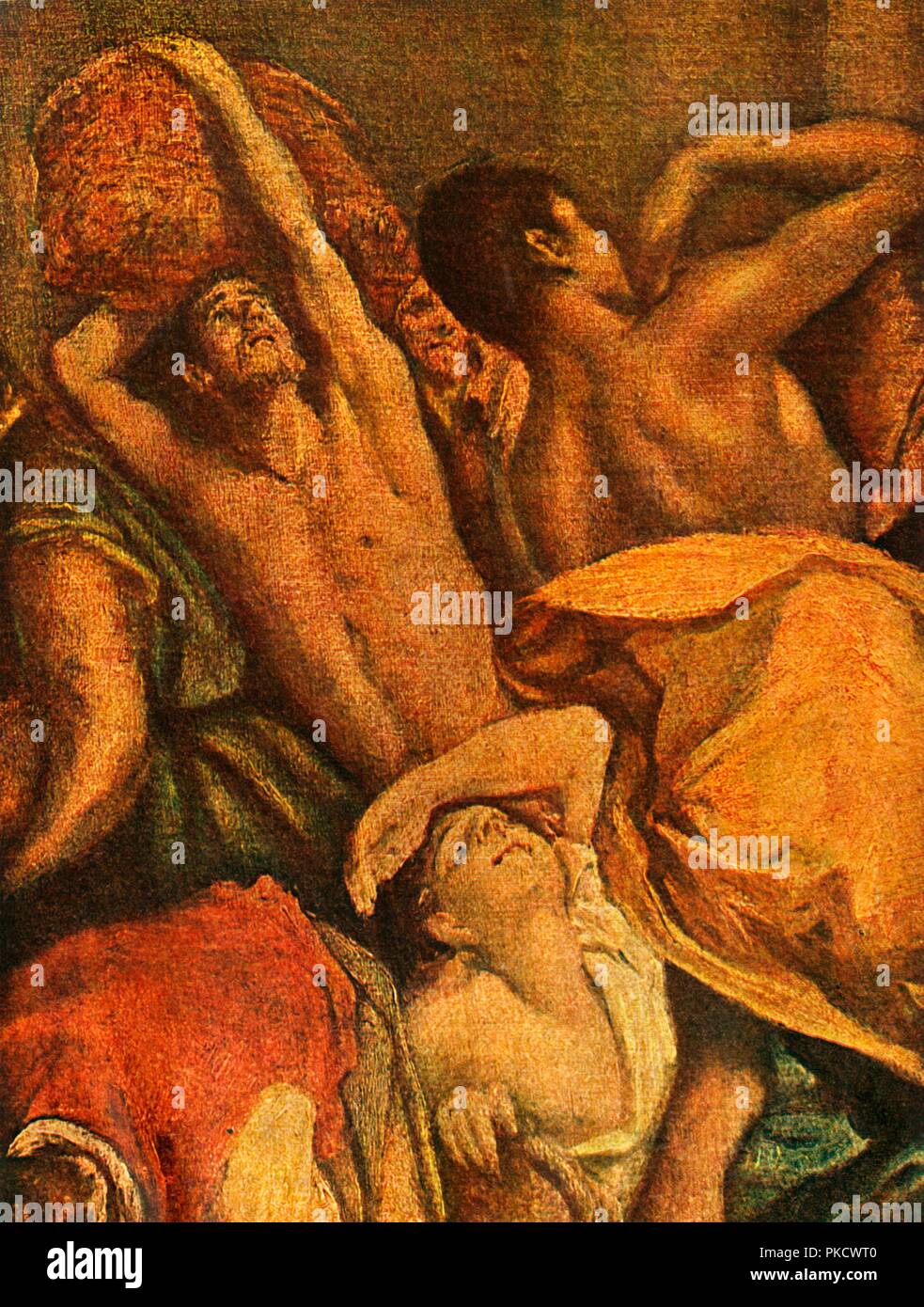 'L'espulsione dei creditori dal tempio', c1600, (1938). Artista: El Greco. Foto Stock