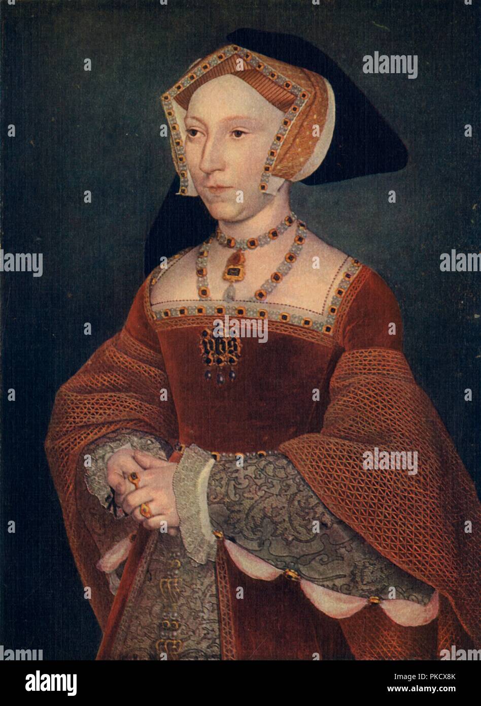 "Jane Seymour', 1536-1537, (1909). Artista: Hans Holbein il Giovane. Foto Stock