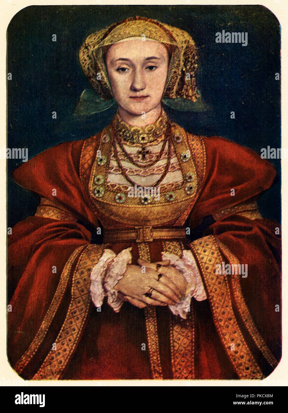 "Anne of Cleves', 1539, (1909). Artista: Hans Holbein il Giovane. Foto Stock