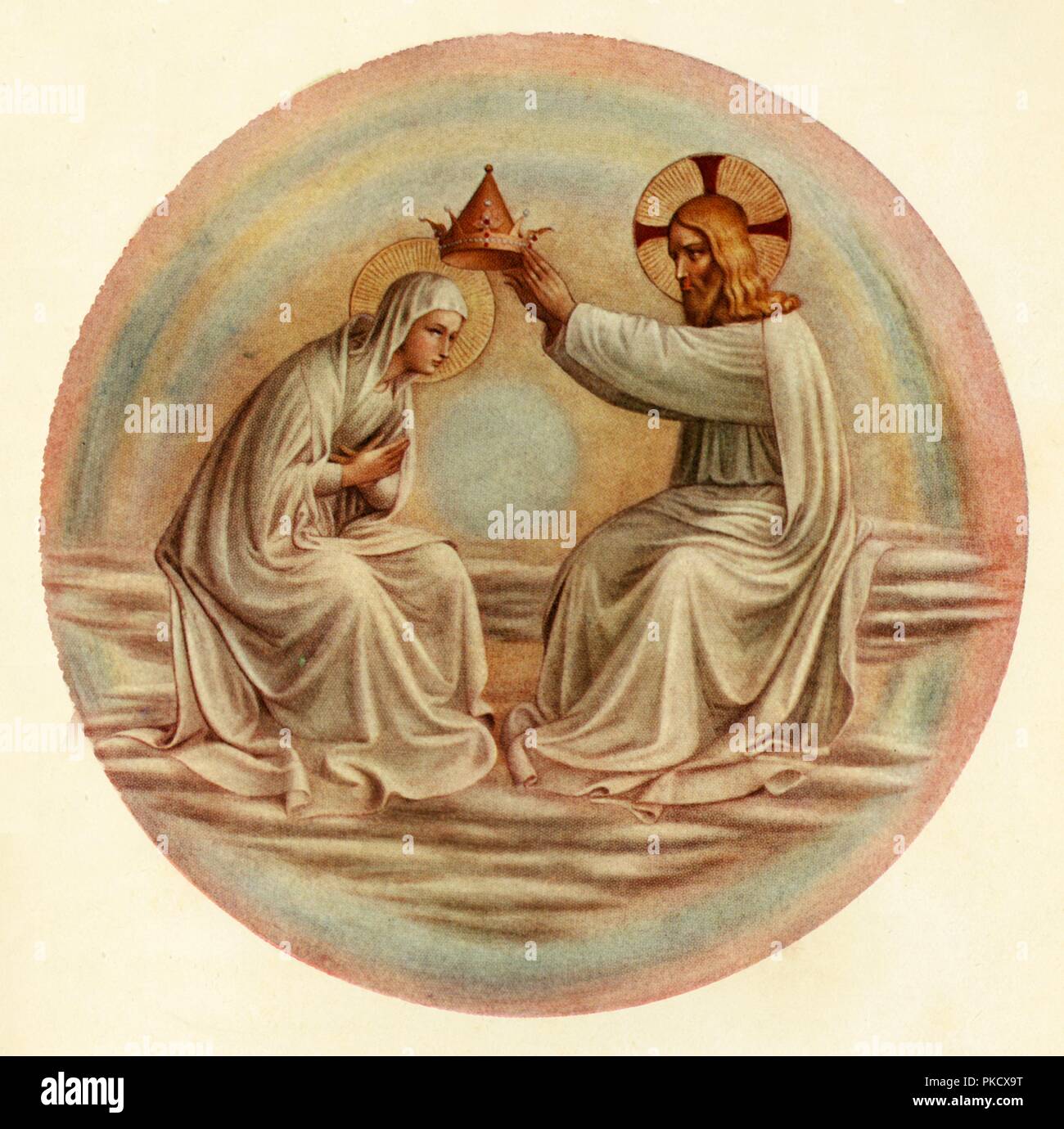'L'Incoronazione della Vergine", xv secolo, (c1909). Artista: Beato Angelico. Foto Stock