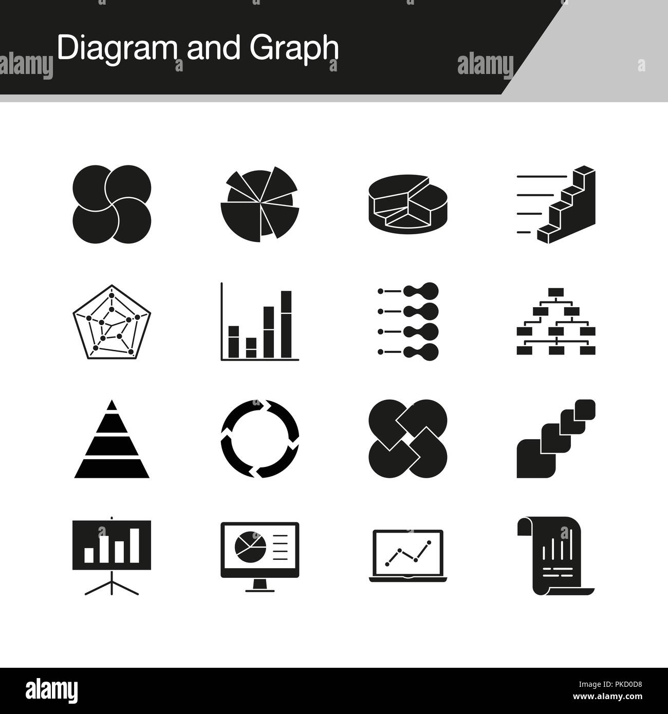 Schema grafico e icone. Progettazione per la presentazione, la progettazione grafica, l'applicazione mobile, web design, infographics, UI. Illustrazione Vettoriale. Illustrazione Vettoriale