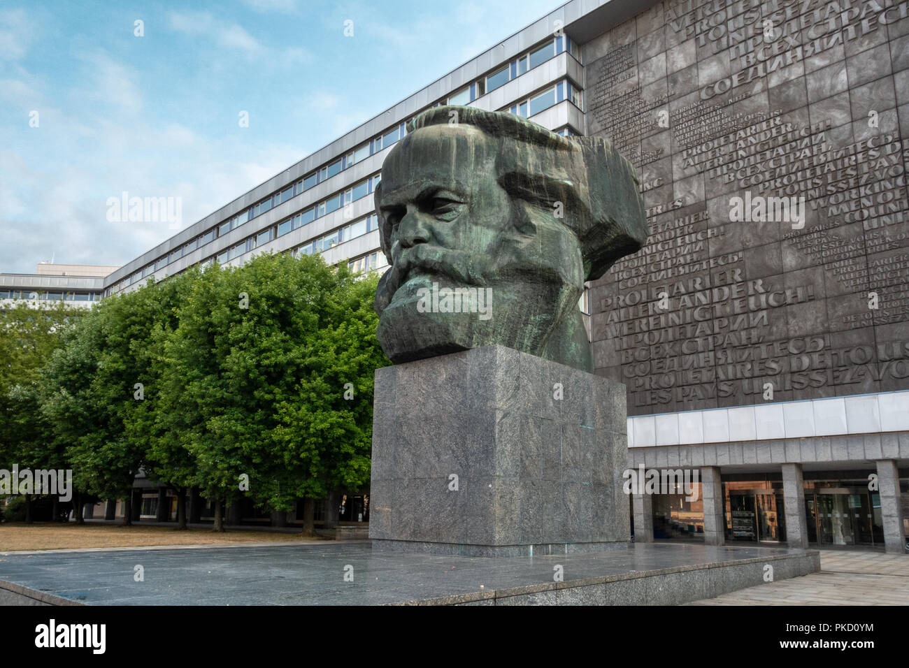 Monumento a Karl Marx a Chemnitz, Germania Foto Stock