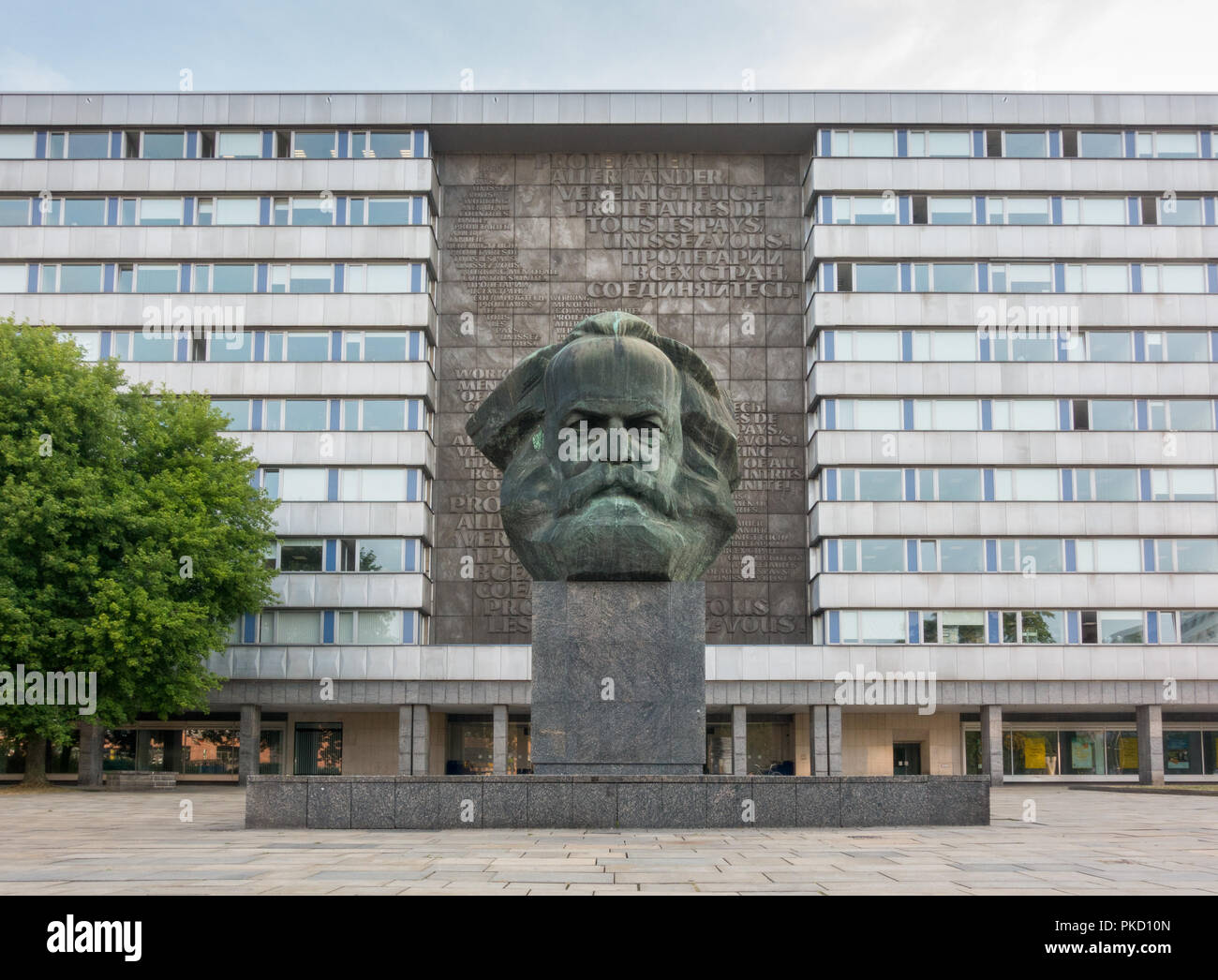 Monumento a Karl Marx a Chemnitz, Germania Foto Stock