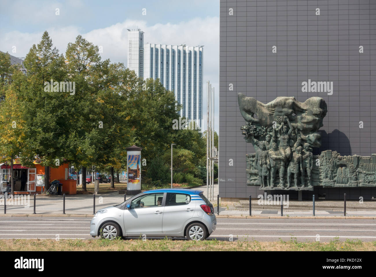 Memoriale comunista nel centro di Chemnitz, Germania orientale Foto Stock