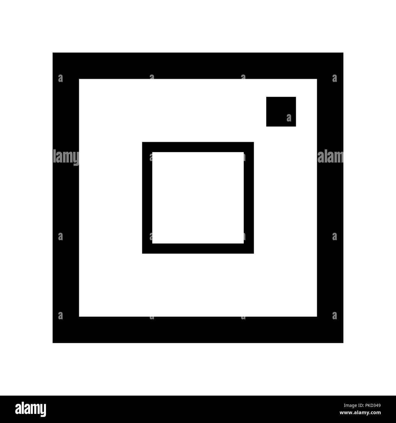 Icona simbolo del design piatto della fotocamera per la photographe Illustrazione Vettoriale