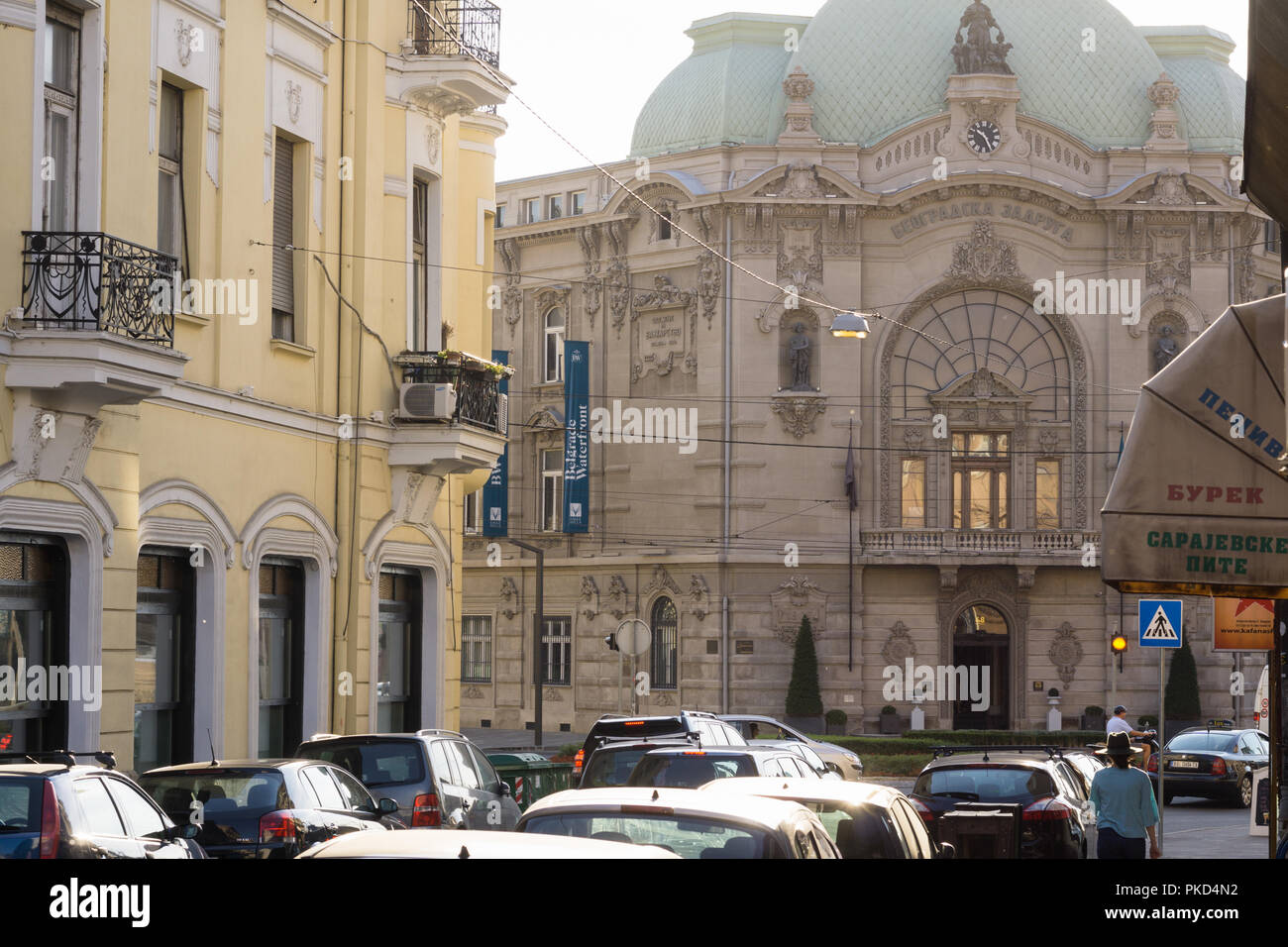Belgrado Savamala - Vista dell'edificio Geozavod da Kraljevica Marka street. La Serbia. Foto Stock