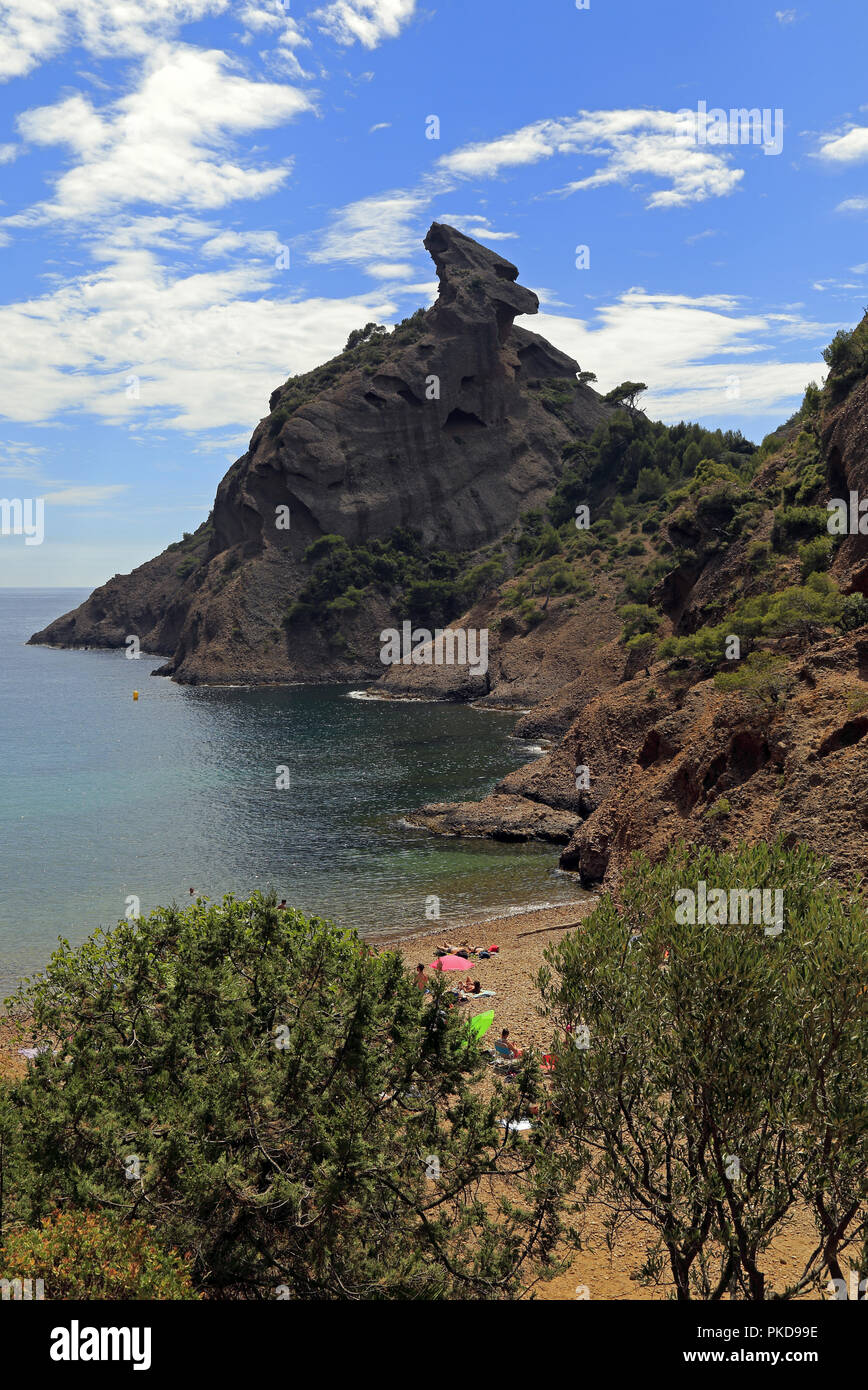 Le Calanche di Figuerolles in La Ciotat vicino a Marsiglia Provenza Francia Foto Stock