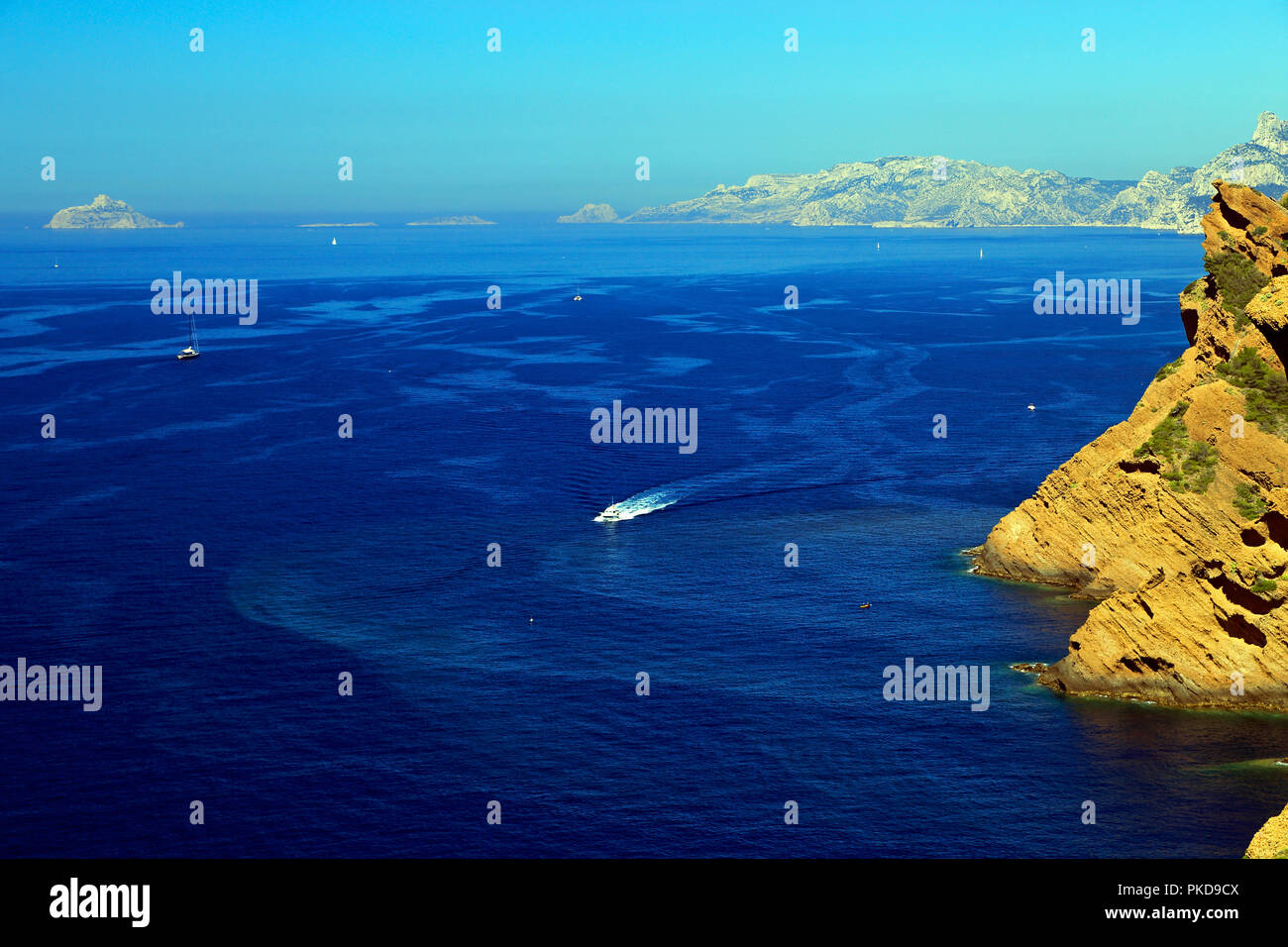 Le Calanche di Figuerolles in La Ciotat vicino a Marsiglia Provenza Francia Foto Stock