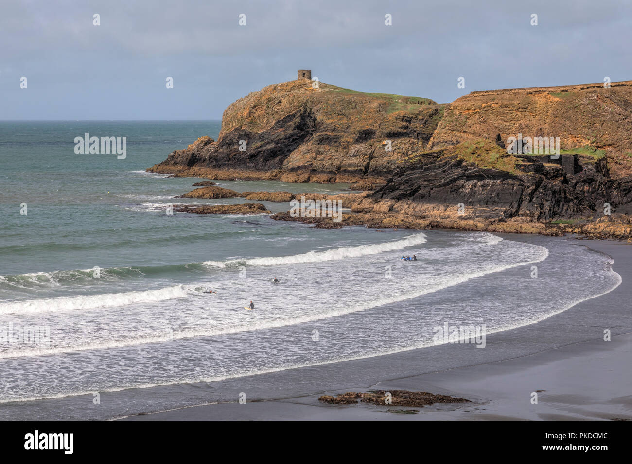 Abereiddy Beach, Pembrokeshire, Wales, Regno Unito, Europa Foto Stock