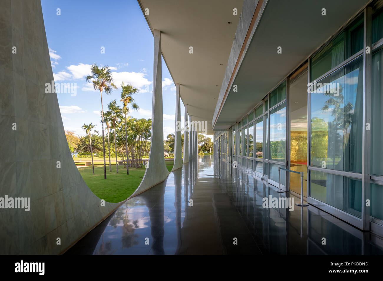 Alvorada Palace, residenza ufficiale del Presidente del Brasile - Brasilia, Distrito Federal, Brasile Foto Stock