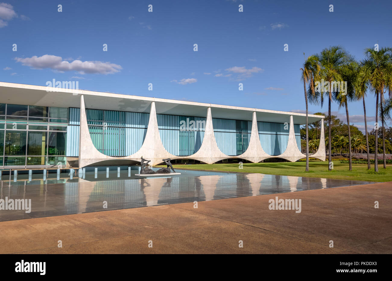 Alvorada Palace, residenza ufficiale del Presidente del Brasile - Brasilia, Distrito Federal, Brasile Foto Stock