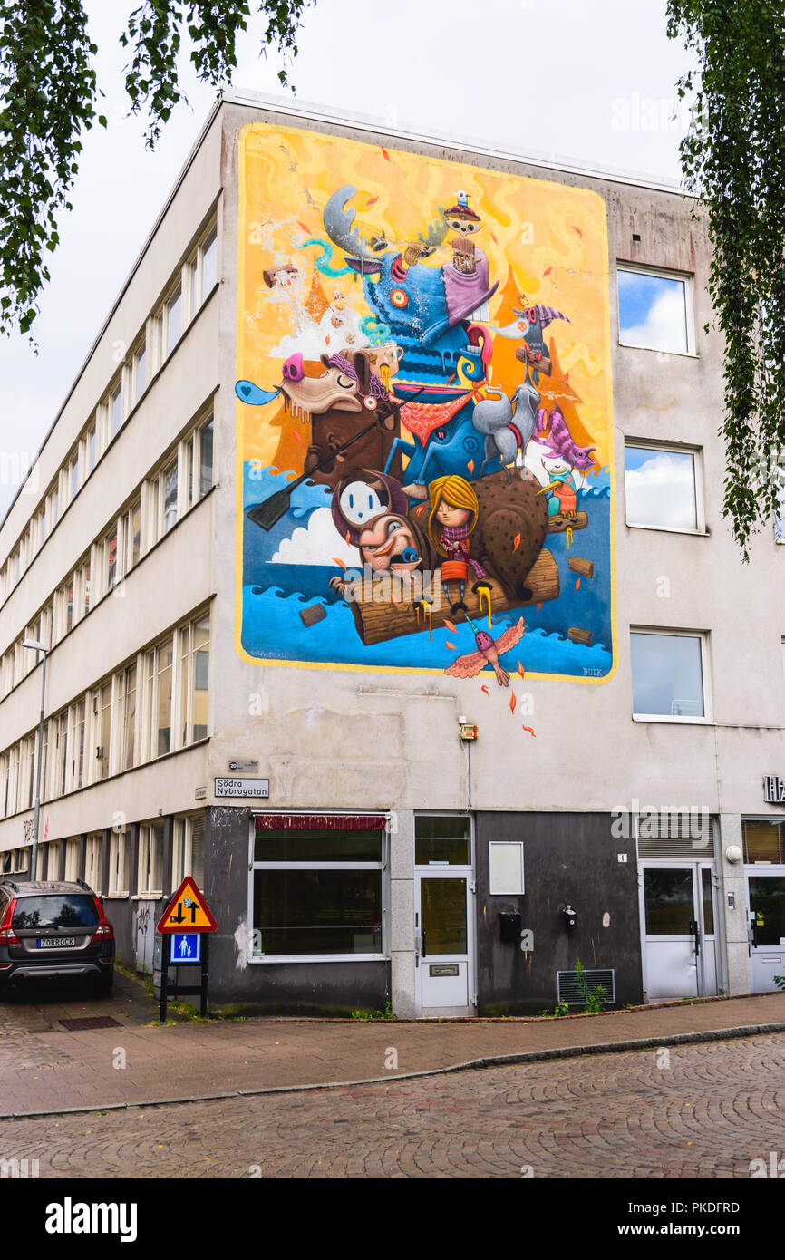 Il No Limits Street Art di Boras in Svezia Foto Stock