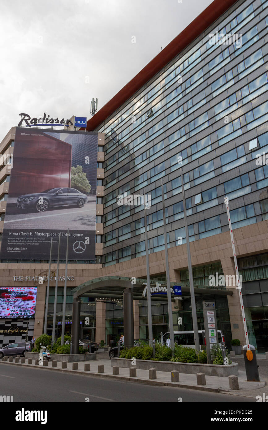 Il Radisson Blu hotel di Bucarest, Romania. Foto Stock