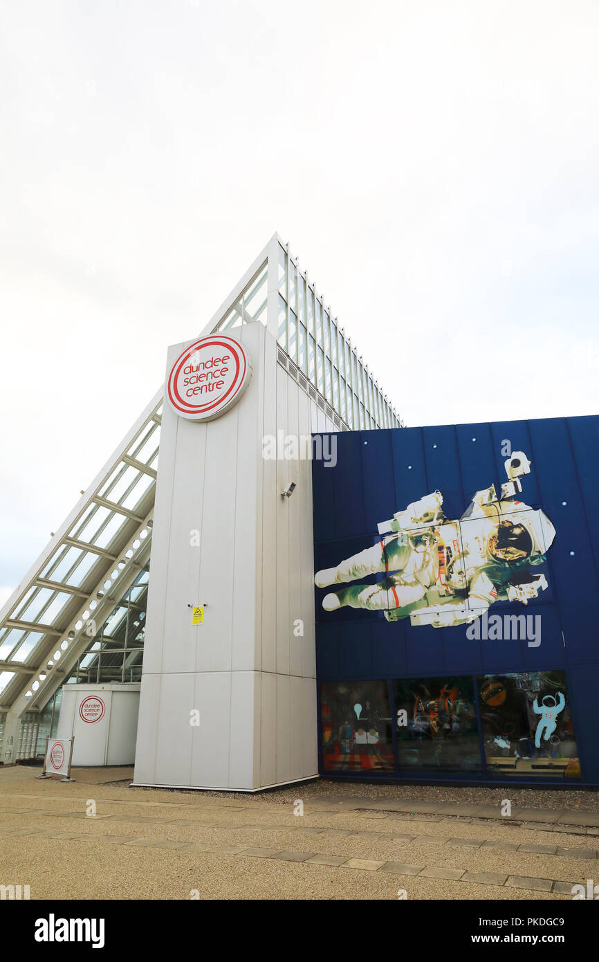 Dundee Science Center, con mostre, spettacoli e manifestazioni per tutta la famiglia, in Scozia, Regno Unito Foto Stock