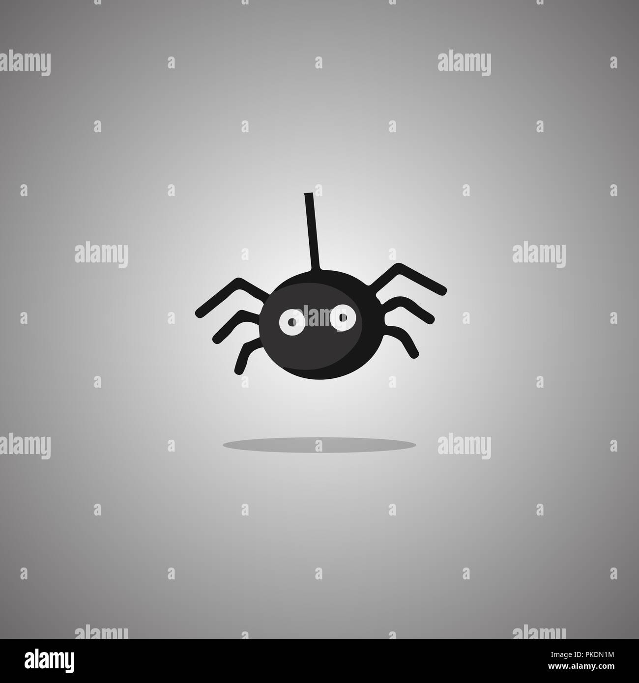 Spider Halloween. Illustrazione Vettoriale. Isolato sullo sfondo bianco. Illustrazione Vettoriale