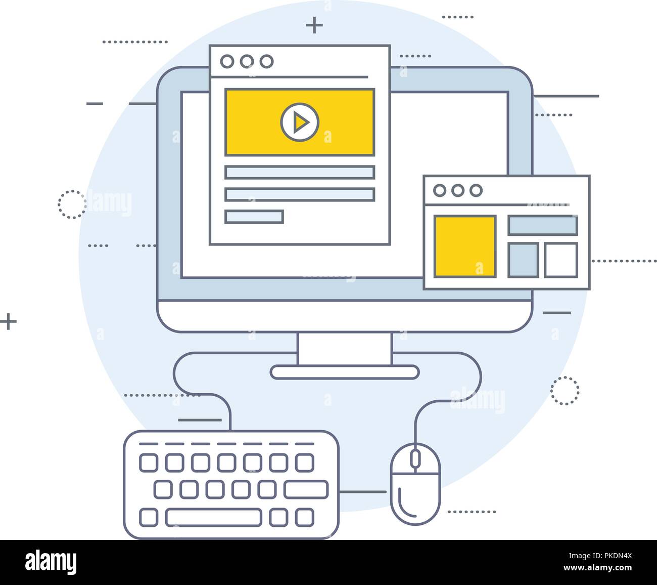 Video marketing icona - contenuti virali e la pubblicità video Illustrazione Vettoriale