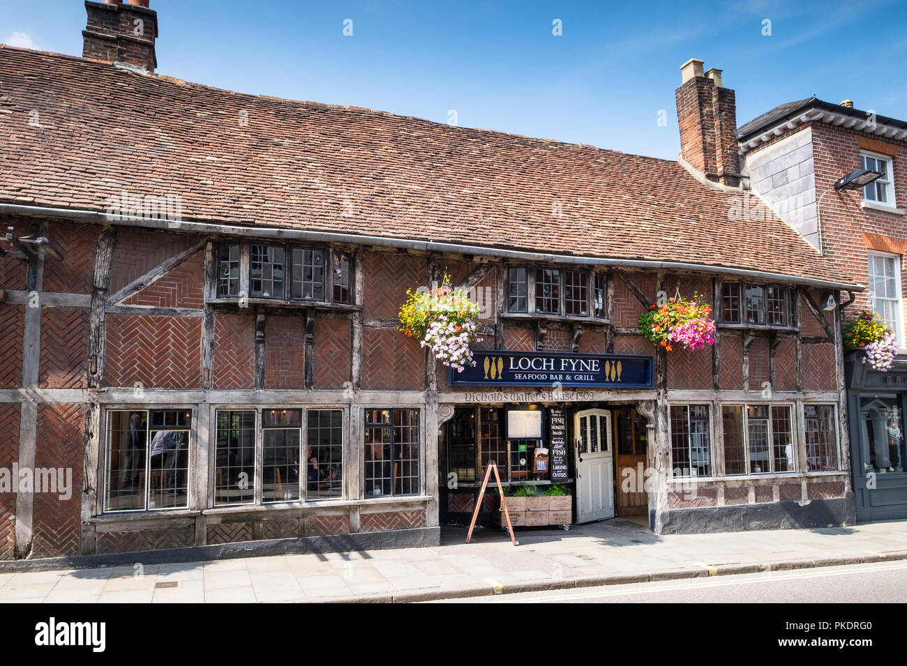 Loch Fyne piatti a base di frutti di mare e pesce ristorante, a Winchester, Hampshire, Regno Unito Foto Stock