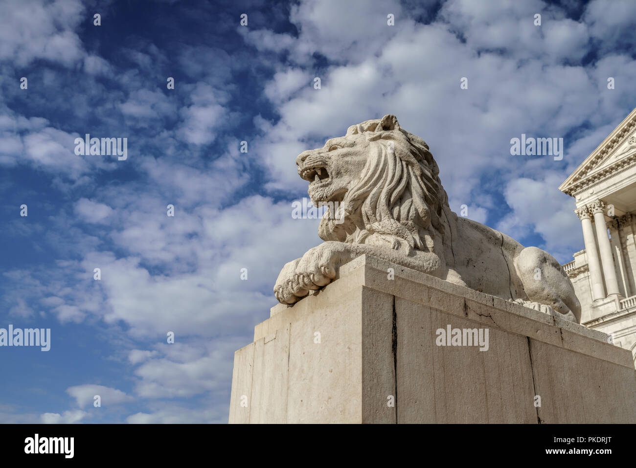 White Lion statua a Lisbona Foto Stock