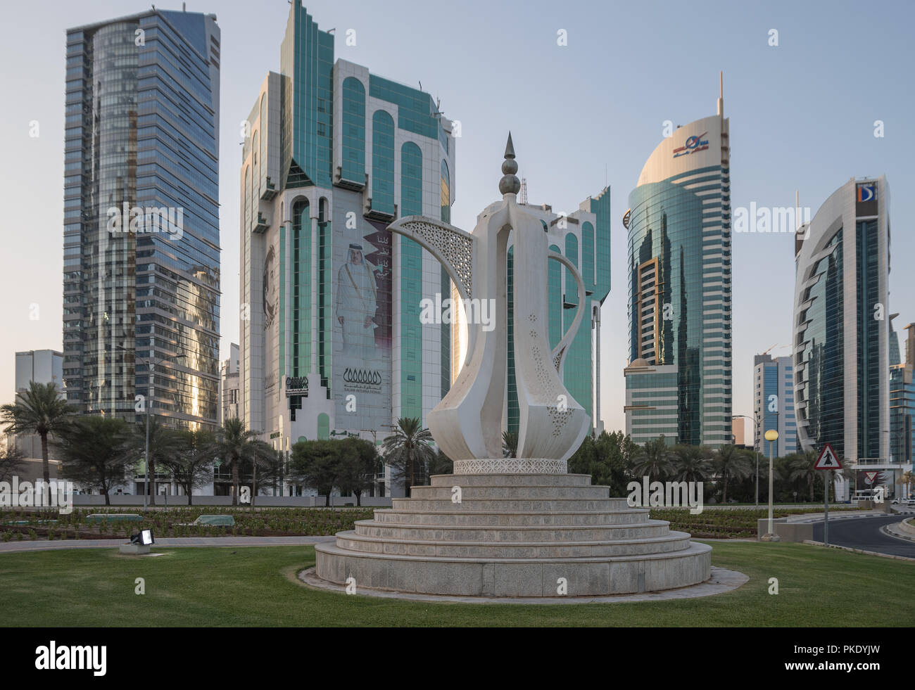 La città di Doha, Qatar, Medio Oriente Foto Stock