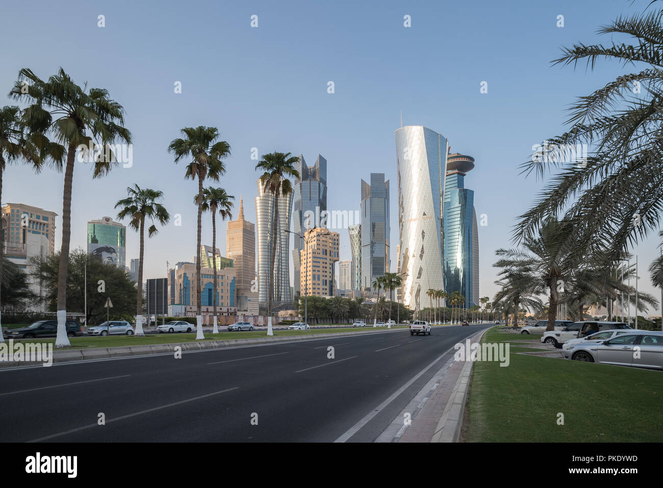 Grattacieli di Doha, in Qatar Foto Stock