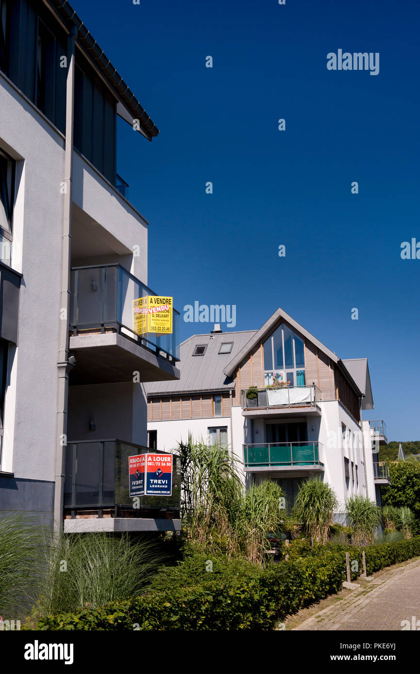 Nuovi progetti immobiliari in Wepion, a sud di Namur (Belgio, 05/09/2013) Foto Stock